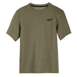 Milwaukee Tool HYBRID WORK TEE - SS GREEN 3X