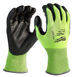 Milwaukee Tool 12 Pk Hi-Vis Cut Lvl 4 Poly Dip-XL