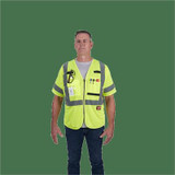 Milwaukee Tool Class 3 High Visibility Yellow Mesh Safety Vest - 2XL/3XL