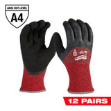 Milwaukee Tool 12-Pack Cut Level 4 Winter Dipped Gloves - XXL