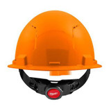 Milwaukee Tool BOLT Orange Front Brim Vented Hard Hat w/4pt Ratcheting Suspension (USA) - Type 1, Class C