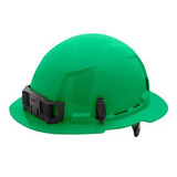 Milwaukee Tool BOLT Green Full Brim Hard Hat w/6pt Ratcheting Suspension (USA) - Type 1, Class E
