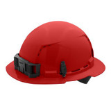 Milwaukee Tool BOLT Red Full Brim Vented Hard Hat w/4pt Ratcheting Suspension (USA) - Type 1, Class C