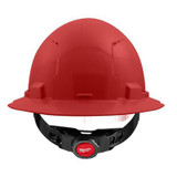 Milwaukee Tool BOLT Red Full Brim Vented Hard Hat w/4pt Ratcheting Suspension (USA) - Type 1, Class C