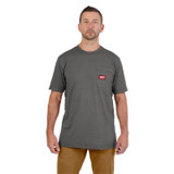 Milwaukee Tool GRIDIRON Pocket T-Shirt - Short Sleeve Gray 3X