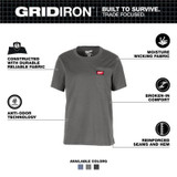 Milwaukee Tool Women's GRIDIRON Pocket T-Shirt - Short Sleeve - Gray - S