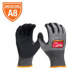 Milwaukee Tool Cut Level 8 High-Dexterity Coated Nitrile Dipped Gloves - S