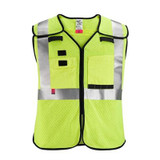Milwaukee Tool AR/FR Cat. 1 Class 2 Breakaway High Visibility Yellow Mesh Safety Vest - L/XL (ANSI/CSA)