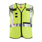 Milwaukee Tool AR/FR Cat. 1 Class 2 Breakaway High Visibility Yellow Safety Vest - 4XL/5XL (ANSI/CSA)