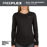 Milwaukee Tool Womens FREEFLEX Hybrid Tee - Long Sleeve Black 2X