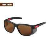 Milwaukee Tool Full Frame Safety Glasses with Removable Side Shields - Brown Anti-Scratch Lenses