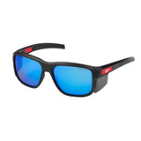 Milwaukee Tool Full Frame Safety Glasses with Removable Side Shields - Blue Mirrored Anti-Scratch Lenses