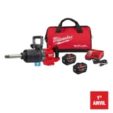 Milwaukee Tool M18 FUEL 1 Inch D-Handle Extended Anvil High Torque Impact Wrench ONE-KEY REDLITHIUM FORGE HD12.0 Kit