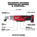 Milwaukee Tool M18 Cordless 2-Speed 3/8" Right Angle Impact Wrench