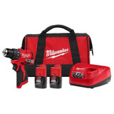Milwaukee Tool M12 Subcompact Brushless 3/8 Inch Drill/Driver Kit