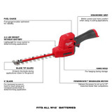 Milwaukee Tool M12 FUEL 8" Hedge Trimmer