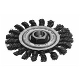 Milwaukee Tool STEEL CABLE TWIST KNOT WHEEL 4 IN., .02 GAUGE WIRE 5/8-11 THREAD