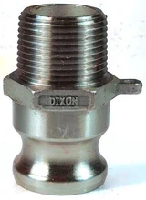 1-1/2" Stainless Steel Type F Cam & Groove Adapter