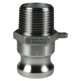 2" Stainless Steel Type F Cam & Groove Adapter x Male NPT