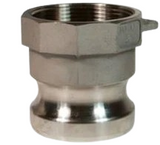 4" Stainless Steel Type A Male Cam & Groove Adapter x Female NPT
