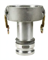 4" Male Aluminum Cam & Groove Adapter x 3" Female NPT Fitting