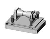 Hot Dip Galvanized Adjustable Pipe Roll Stand 12"-14"