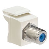 Light Almond QuickPort Feedthrough F-Connector Nickel Plated