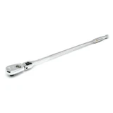GearWrench 1/2 Inch Drive 90-Tooth Locking Flex Head Teardrop Ratchet 24 Inch