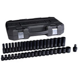 GearWrench 39 Piece 1/2 Inch Drive 6 Point Standard & Deep Impact Metric Socket Set