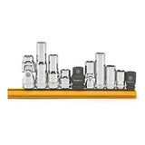GearWrench 10 Piece 1/4 Inch & 3/8 Inch Drive 6 Point 10mm Socket Set