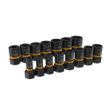 GearWrench 15 Piece 1/4 Inch & 3/8 Inch Drive Bolt Biter Impact Extraction Socket Set