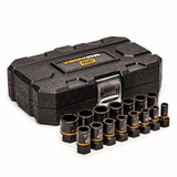 GearWrench 15 Piece 1/4 Inch & 3/8 Inch Drive Bolt Biter Impact Extraction Socket Set