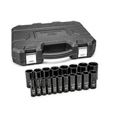 GearWrench 19 Piece 1/2 Inch Drive 6 Point Deep Impact SAE Socket Set