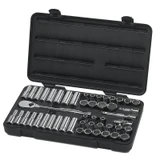 GearWrench 49 Piece 1/2 Inch Drive 12 Point Standard & Deep SAE/Metric Mechanics Tool Set