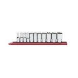 GearWrench 11 Piece 3/8 Inch Drive 6 Point Mid Length SAE Socket Set