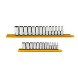 GearWrench 27 Piece 1/4 Inch and 3/8 Inch Drive 6 Point Mid Length Metric Socket Set