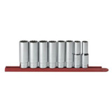 GearWrench 8 Piece 1/2 Inch Drive 12 Point Deep SAE Socket Set