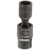 GearWrench 1/2 Inch Drive 6 Point Standard X-Core Pinless Impact Universal Metric Socket 14mm