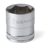 GearWrench 3/8 Inch Drive 6 Point Standard Metric Socket 17mm