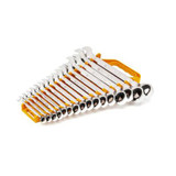GearWrench 16 Piece 72-Tooth 12 Point Reversible Ratcheting Combination Metric Wrench Set