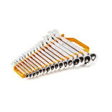 GearWrench 16 Piece 72-Tooth 12 Point Reversible Ratcheting Combination Metric Wrench Set