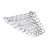 GearWrench 19 Piece 12 Point Long Pattern Combination SAE Wrench Set in Foam Storage Tray