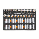 GearWrench 60 Piece 1/2" Drive Master SAE Socket Set in Foam Storage Tray