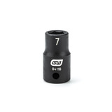 GearWrench 1/4 Inch Drive 6 Point Standard Impact Metric Socket 7mm - 84116