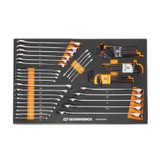 GearWrench 59 Piece 6 Point Combination Wrench and Hex Key Set in Foam Storage Tray