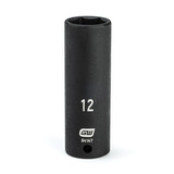 GearWrench 1/4 Inch Drive 6 Point Deep Impact Metric Socket 12mm - 84147