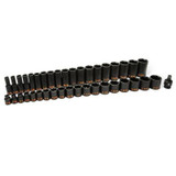 GEARWRENCH 39 Piece 1/2" Drive 6 Point SAE Hi-Viz Standard & Deep Impact Socket Set