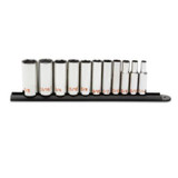 GEARWRENCH 11 Piece 3/8" Drive 6 Point SAE Hi-Viz Deep Socket Set
