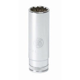 GearWrench 1/4 Inch Drive 12 Point Deep Metric Socket 15mm