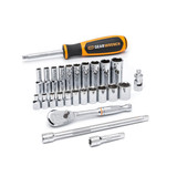 GearWrench 26 Piece 1/4 Inch Drive 6 Point Standard SAE Mechanics Tool Set - 80312DD